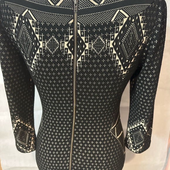 Tracy Reese Black and White Sheath Dress Crew Neck - Picture 8 of 10